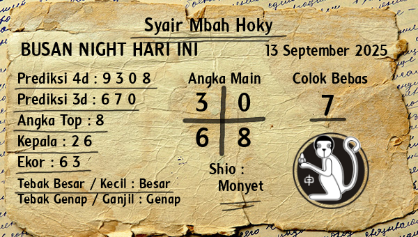 Prediksi Busan Night