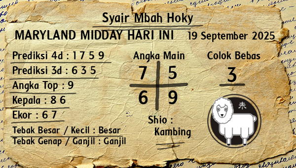 Prediksi Maryland Midday