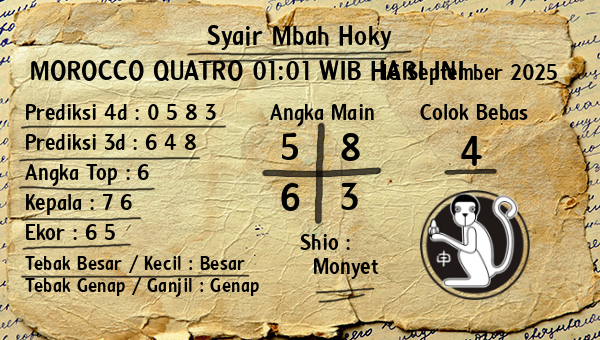 Prediksi Morocco Quatro 01:01 WIB