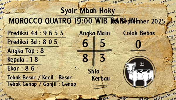 Prediksi Morocco Quatro 19:00 WIB