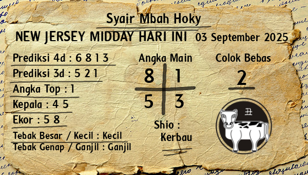Prediksi New Jersey Midday