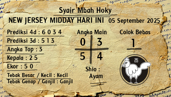 Prediksi New Jersey Midday