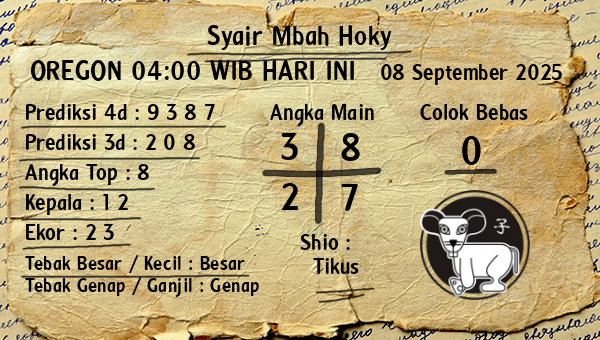 Prediksi Oregon 04:00 WIB