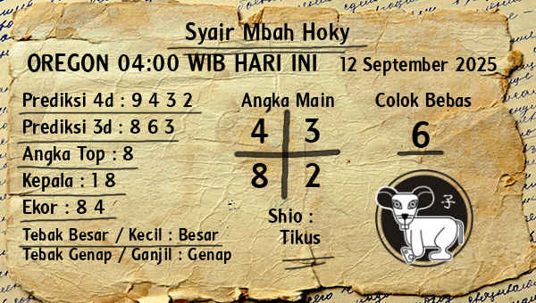 Prediksi Oregon 04:00 WIB