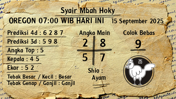 Prediksi Oregon 07:00 WIB