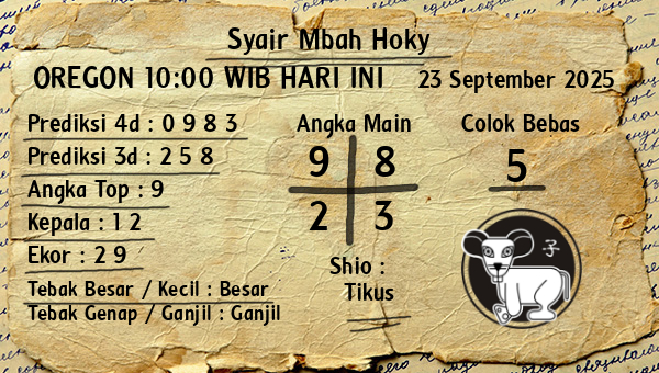 Prediksi Oregon 10:00 WIB