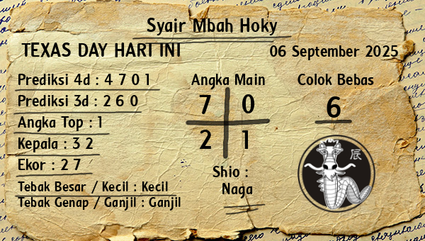 Prediksi Texas Day