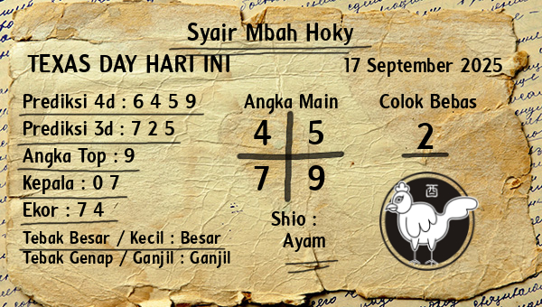 Prediksi Texas Day