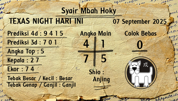 Prediksi Texas Night