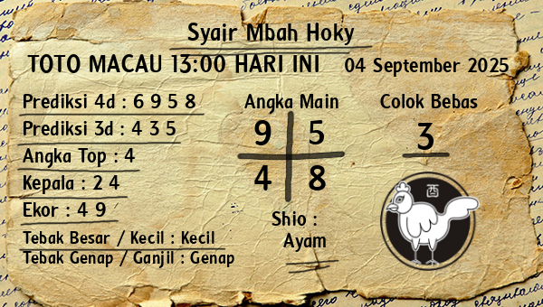 Prediksi Toto Macau 13:00
