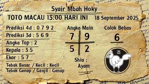 Prediksi Toto Macau 13:00