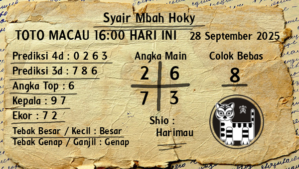 Prediksi Toto Macau 16:00