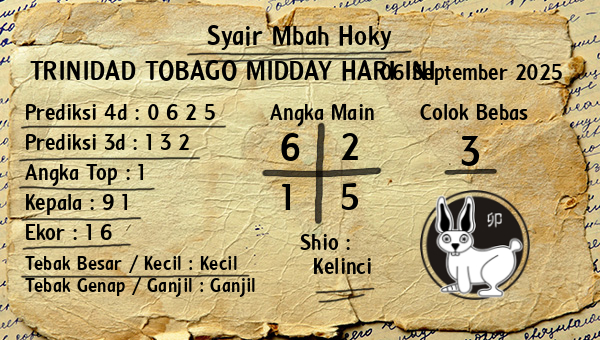Prediksi Trinidad Tobago Midday