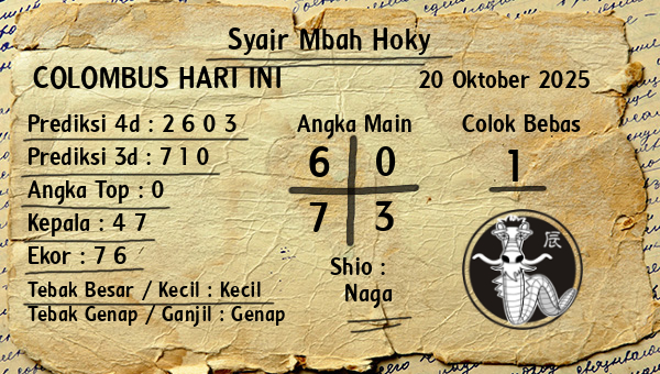 Prediksi Colombus