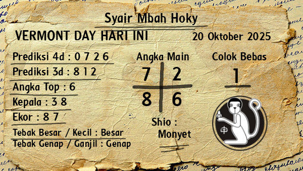 Prediksi Vermont Day