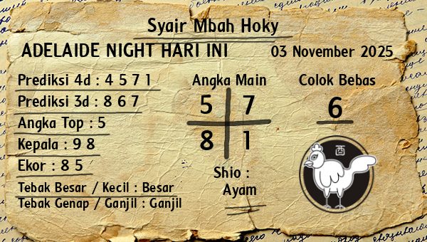 Prediksi Adelaide Night