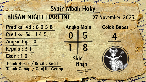 Prediksi Busan Night