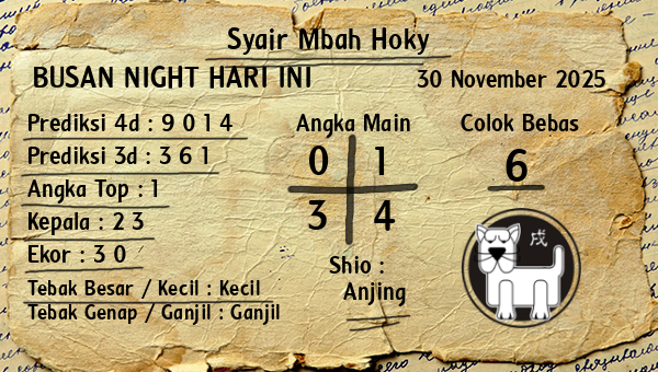 Prediksi Busan Night