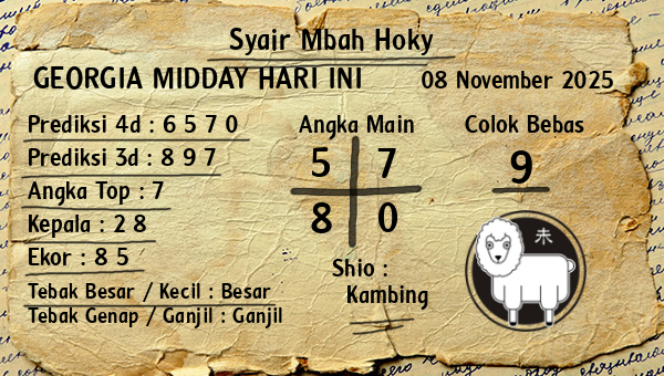 Prediksi Georgia Midday