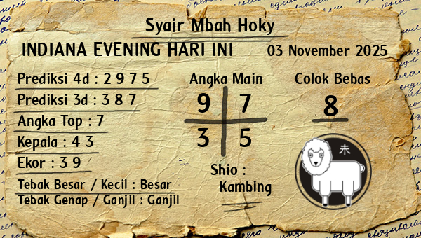 Prediksi Indiana Evening