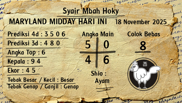 Prediksi Maryland Midday