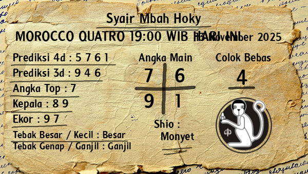 Prediksi Morocco Quatro 19:00 WIB