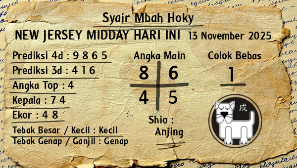 Prediksi New Jersey Midday