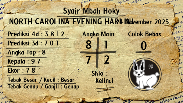 Prediksi North Carolina Evening