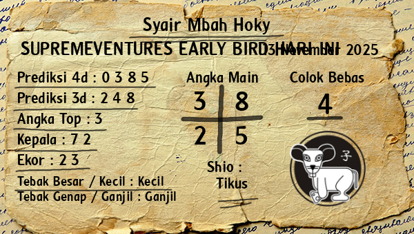 Prediksi Supremeventures Early Bird