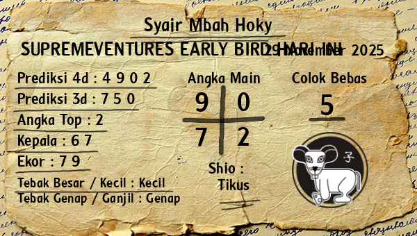 Prediksi Supremeventures Early Bird