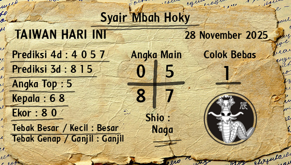 Prediksi Taiwan