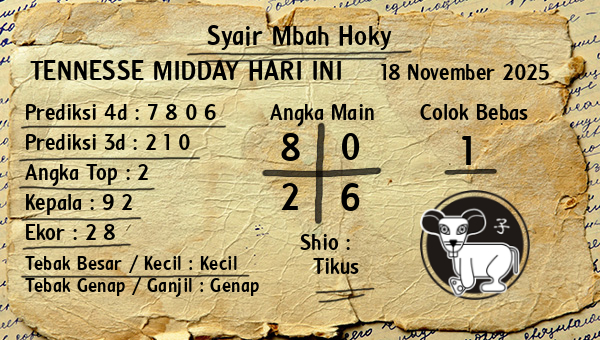 Prediksi Tennesse Midday