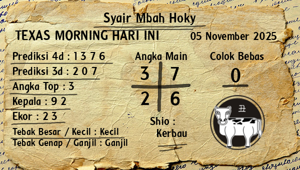 Prediksi Texas Morning