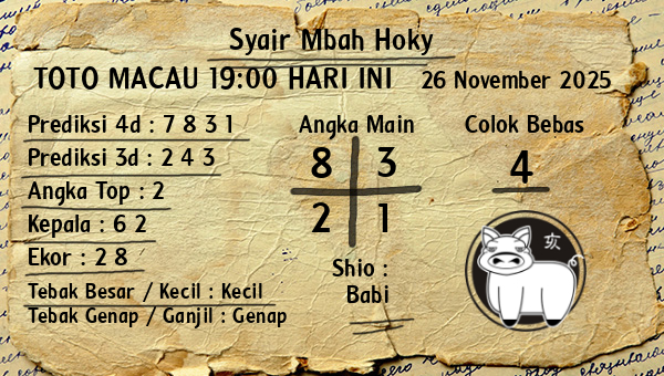 Prediksi Toto Macau 19:00