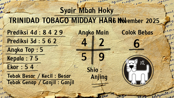 Prediksi Trinidad Tobago Midday