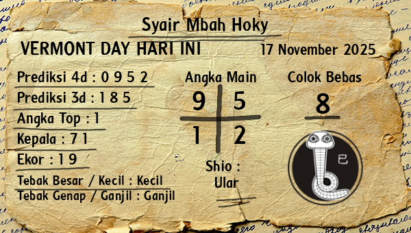 Prediksi Vermont Day