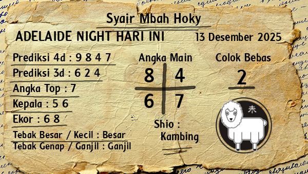 Prediksi Adelaide Night