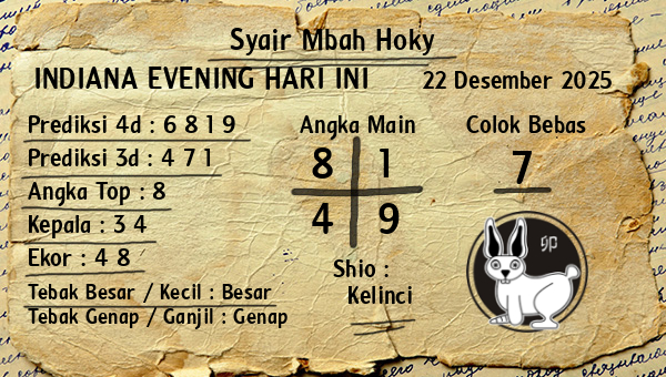 Prediksi Indiana Evening