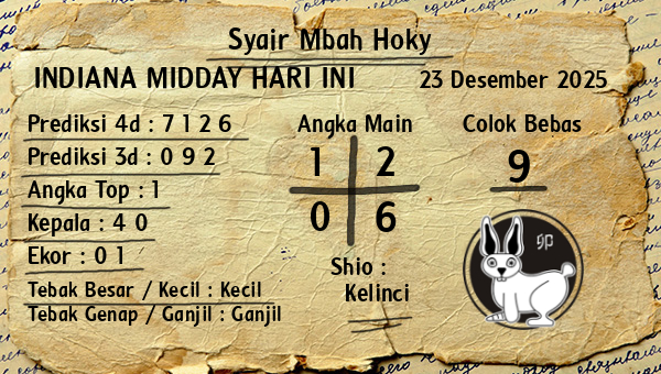 Prediksi Indiana Midday