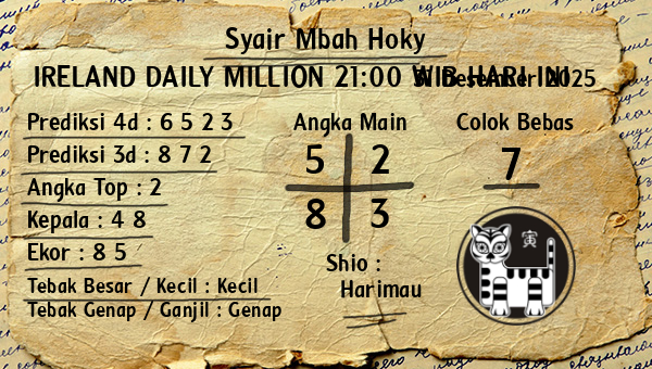 Prediksi Ireland Daily Million 21:00 WIB