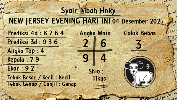 Prediksi New Jersey Evening