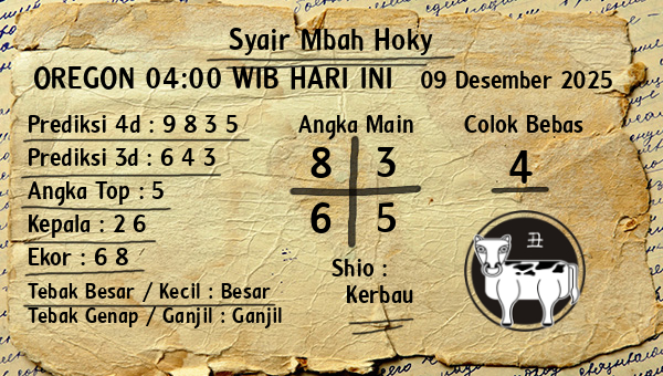 Prediksi Oregon 04:00 WIB