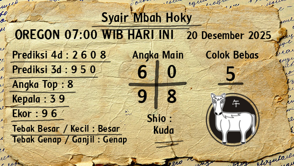 Prediksi Oregon 07:00 WIB