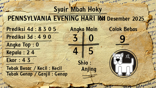 Prediksi Pennsylvania Evening