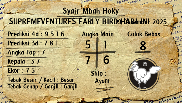 Prediksi Supremeventures Early Bird