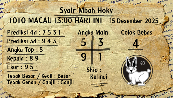 Prediksi Toto Macau 13:00