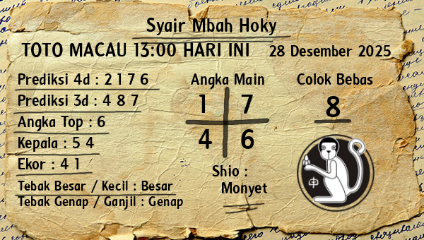 Prediksi Toto Macau 13:00