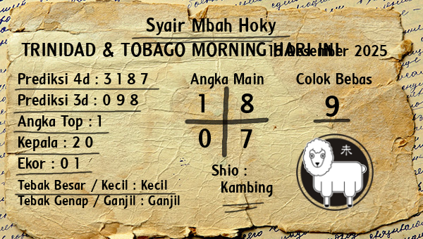 Prediksi Trinidad & Tobago Morning