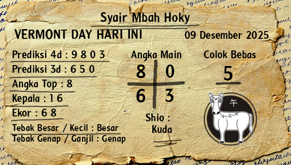 Prediksi Vermont Day