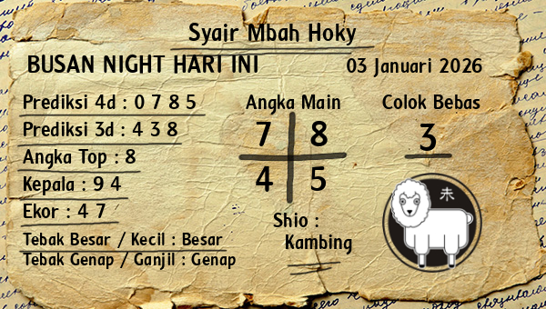 Prediksi Busan Night